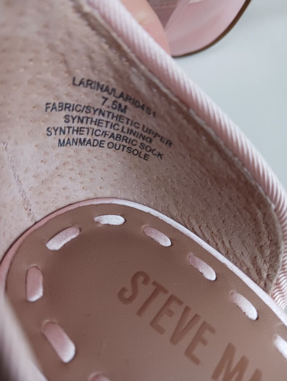Steve Madden Blush Pink Satin Ankle Tie Ballet Heels Size 7.5 - Picture 8 of 13